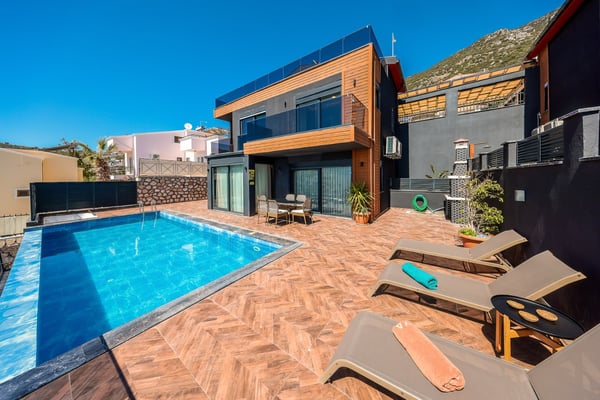 Villa Feza, Kalkan Bölgesinde, Üç Odalı, Deniz Manzaralı Villa 1