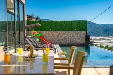 Villa Soluk-4, Kalkan Bölgesinde, İki Odalı, Dört Kişilik, Jakuzili Lüks Villa 2