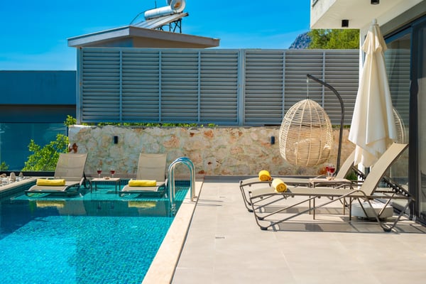 Villa Pelopea, 2 Odalı, Çift Jakuzili, Saunalı, Deniz Manzaralı Villa 3