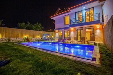 Villa Yaldız, Kalkan Bölgesinde, Üç Odalı, Çift Jakuzili, Korunaklı Havuzlu Villa 1