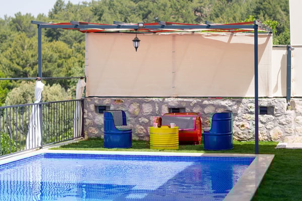 Villa Fusya, Doğa İçerisinde, Isıtmalı Kapalı Havuzlu, Kalkan Balayı Villası 2