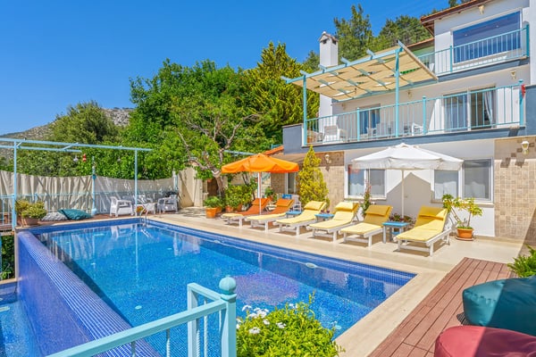 Villa Fabius, Kalkan Bölgesinde, 3 Odalı, Jakuzili, Korunaklı Villa 1