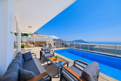 Villa Şiraz-3, Kalkan Bölgesinde, Deniz Manzaralı, Jakuzili 2
