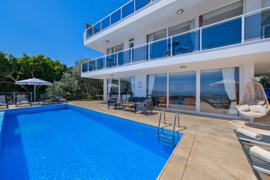 Villa Şiraz-3, Kalkan Bölgesinde, Deniz Manzaralı, Jakuzili 1
