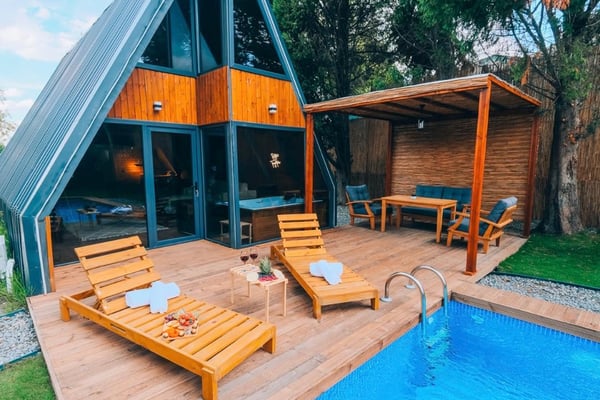 Villa Tula-1, Sıcak Havuzlu, Jakuzili, Muhafazakar Balayı Bungalovu 2