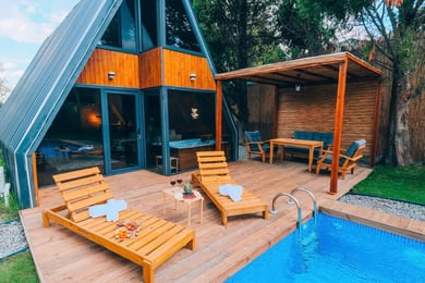 Villa Tula-1, Sıcak Havuzlu, Jakuzili, Muhafazakar Balayı Bungalovu 2