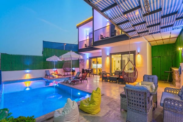 Villa Gök-1, Kalkan Bölgesinde, Jakuzili Korunaklı Villa 1