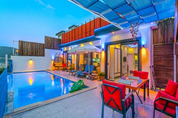 Villa Gök-2, Kalkan Bölgesinde, Jakuzili Korunaklı Villa 1