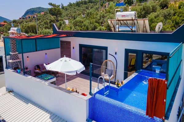 Villa Gök-3, Kalkan Bölgesinde, Jakuzili Korunaklı Villa 2
