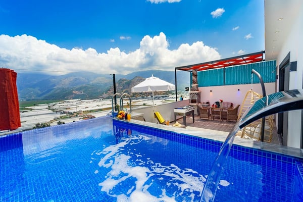 Villa Gök-3, Kalkan Bölgesinde, Jakuzili Korunaklı Villa 1