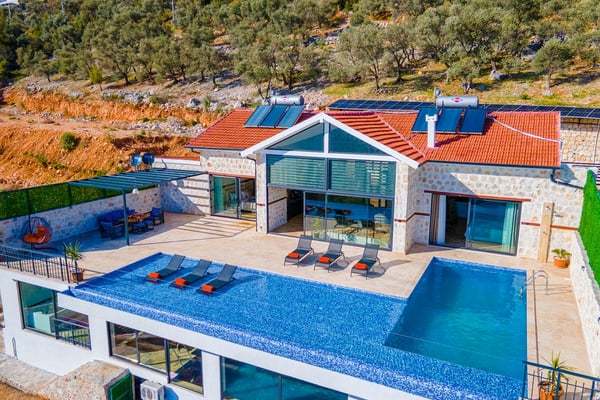 Villa Nori, Kalkan`da, 3 Odalı, Deniz Manzaralı Villa 1