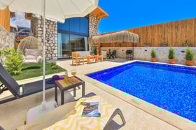 Villa Milano, Patara`da, İki Kişilik, Jakuzili, Muhafazakar Villa 3