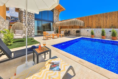 Villa Milano, Patara`da, İki Kişilik, Jakuzili, Muhafazakar Villa 3