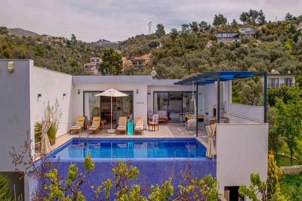 Villa Rain-1, Kalkan Bölgesinde, Havuzu Korunaklı ve 2 Odalı 1