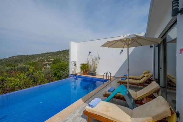 Villa Rain-1, Kalkan Bölgesinde, Havuzu Korunaklı ve 2 Odalı 3