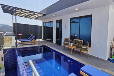 Villa Trap-2, Kalkan`da Jakuzili, Korunaklı Havuzlu 1