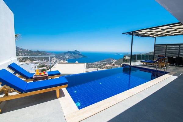 Villa Trap-2, Kalkan`da Jakuzili, Korunaklı Havuzlu 2