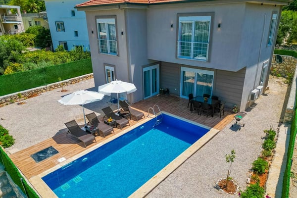 Villa Caka, Kalkan Bölgesinde, 3 Odalı, Jakuzili 2