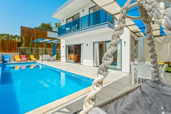 Villa Yummy-2, Kalkan'ın Üzümlü Bölgesi, Jakuzili, Muhafazakar Villa 1