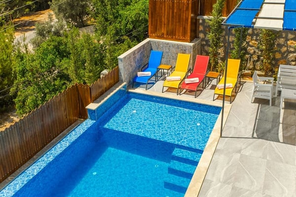 Villa Yummy-2, Kalkan'ın Üzümlü Bölgesi, Jakuzili, Muhafazakar Villa 3