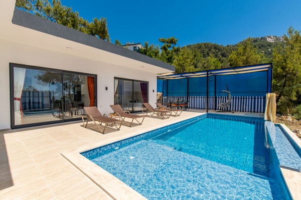 Villa Abray, Kalkan İslamlar Bölgesinde, 2 Odalı, Korunaklı Villa 1