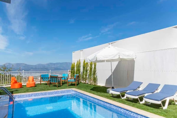 Villa Asyam-2, Kalkan Bölgesinde, Deniz Manzaralı, Isıtmalı Havuzlu 2