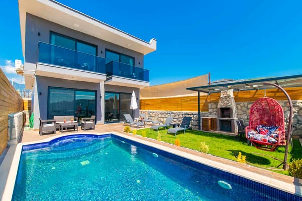Villa Tatiana, Kalkan Bölgesinde, Çift Jakuzili, 2 Odalı, Muhafazakar Villa 1