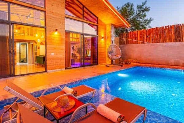 Villa Solo Ti-1, Kalkan Bölgesinde, Tek Odalı, Balayı Villası 1