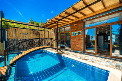 Villa Erebos, Kalkan Bölgesinde, 2 Odalı, Jakuzili, Muhafazakar Villa 2