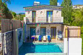 Villa Furina, Kalkan Bölgesinde, 4 Odalı, Çift Jakuzili, Muhafazakar Villa 1