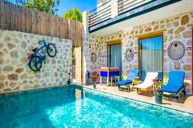 Villa Furina, Kalkan Bölgesinde, 4 Odalı, Çift Jakuzili, Muhafazakar Villa 2