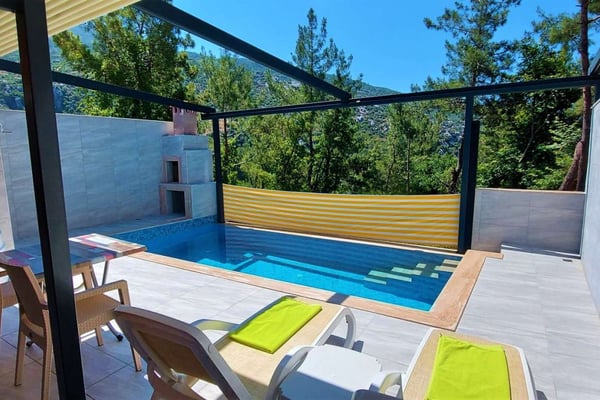 Villa Silvanus-2, Kalkan Bölgesinde, 2 Kişilik, Jakuzili, Muhafazakar Villa 3