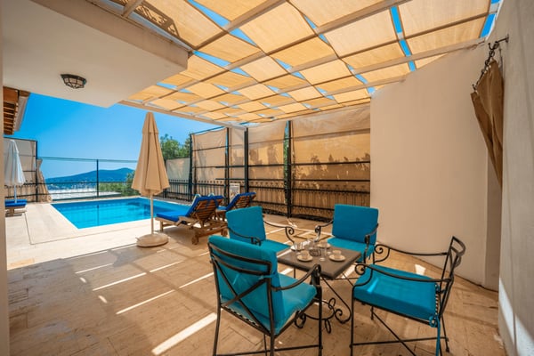Villa Saron, Kalkan Bölgesinde, 3 Odalı, Jakuzili, Deniz Manzaralı Villa 3