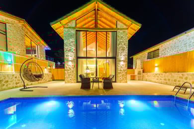 Villa Vergas-1, Kalkan Bölgesinde, 1 Odalı, Jakuzili, Balayı Villası 2
