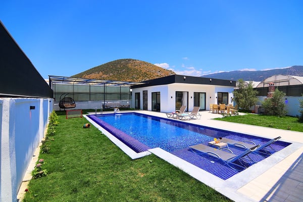 Villa Kokoros, Kalkan Bölgesinde, 2 Odalı, Jakuzili, Muhafazakar Villa 1