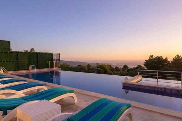 Villa Alkimedon-2, Kalkan Bölgesinde, 3 Odalı, Jakuzili, Deniz Manzaralı Villa 1