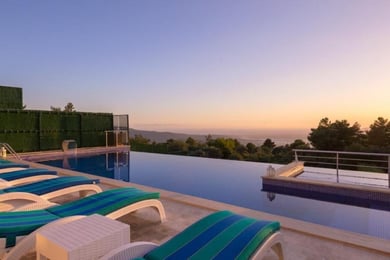 Villa Alkimedon-2, Kalkan Bölgesinde, 3 Odalı, Jakuzili, Deniz Manzaralı Villa 1