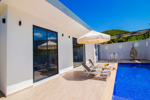 Villa Bastra, Kalkan Bölgesinde, 2 Odalı, Jakuzili, Muhafazakar Villa 1
