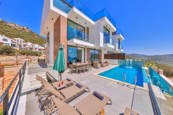 Villa Selinos-2, Kaş Bölgesinde, 4 Odalı, Çift Jakuzili, Deniz Manzaralı Villa 1