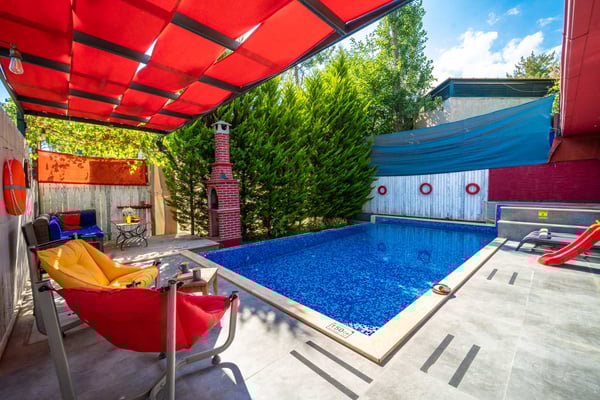 Villa Tersus-2, Kalkan Bölgesinde, 1 Odalı, Açık ve Kapalı Jakuzili, Muhafazakar Villa 3