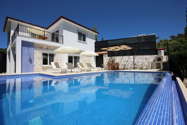 Villa Güvercin, Kalkan Bölgesinde, İki Odalı, Korunaklı Yüzme Havuzlu, Jakuzili Villa 1