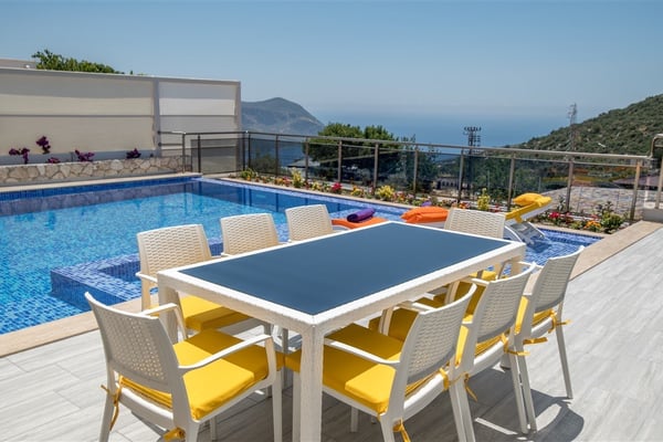 Villa Mango-1, Denize Yakın, Geniş Yüzme Havuzlu, Saunalı Villa 3