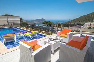 Villa Mango-1, Denize Yakın, Geniş Yüzme Havuzlu, Saunalı Villa 1