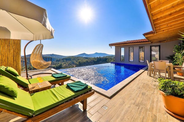 Villa Mayra-2, Korunaklı Havuzlu, Deniz Manzaralı Jakuzili Villa 1