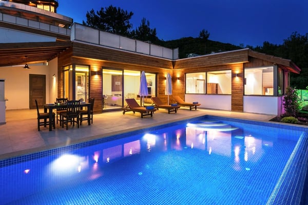 Villa Porto-3, Korunaklı Havuzlu, Jakuzili, Doğa İçinde Villa 1