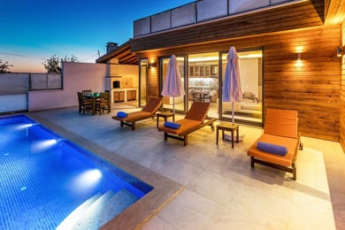 Villa Porto-3, Korunaklı Havuzlu, Jakuzili, Doğa İçinde Villa 3