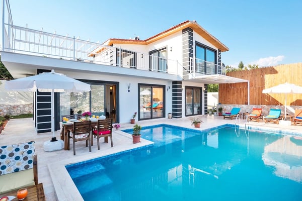 Villa Zuma-1, Korunaklı Havuzlu, Deniz Manzaralı, Jakuzili 1