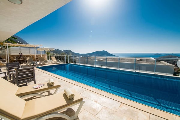 Villa Şiraz-3, Kalkan Bölgesinde, Deniz Manzaralı, Jakuzili 3