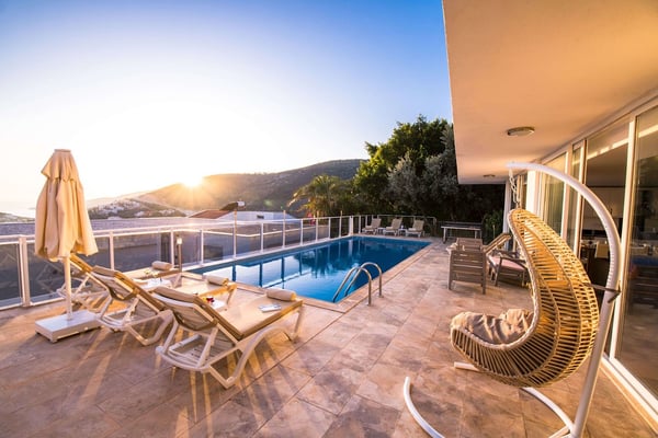 Villa Şiraz-3, Kalkan Bölgesinde, Deniz Manzaralı, Jakuzili 1